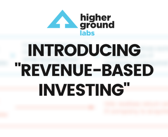 Introducing “Revenue Based Investing”