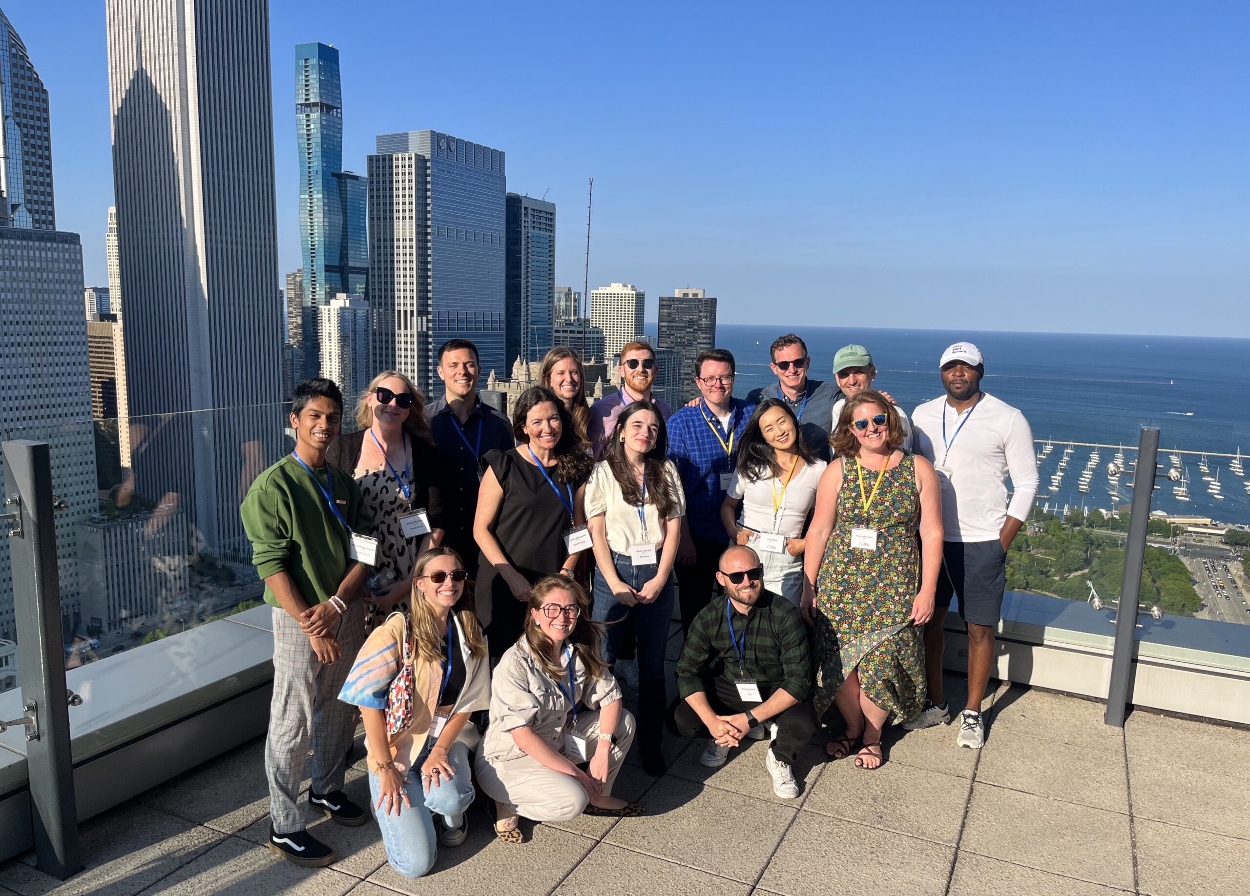 HGL6 founders in front of the Chicago skyline