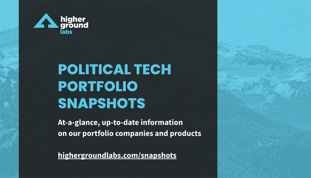 Political Tech Portfolio Snapshots